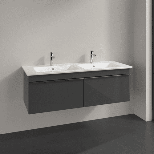 Obrázek VILLEROY BOCH Venticello toaletní skříňka, 2 výsuvy, 1253 x 420 x 502 mm, lesklá šedá / lesklá šedá #A93901FP