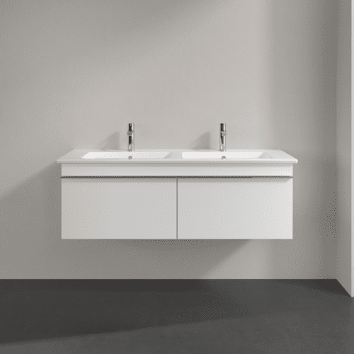 Picture of VILLEROY BOCH Venticello Vanity unit, 2 pull-out compartments, 1253 x 420 x 502 mm, White Matt / White Matt #A93901MS