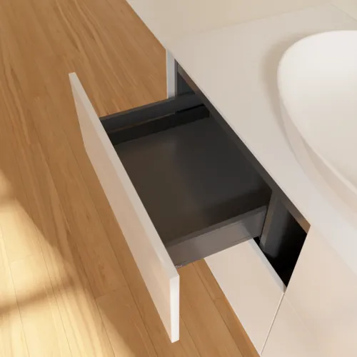 Obrázek VILLEROY BOCH Finion Vanity unit, with lighting, 4 pull-out compartments, 1200 x 603 x 501 mm, Glossy White Lacquer / Glass White Matt #G91100GF