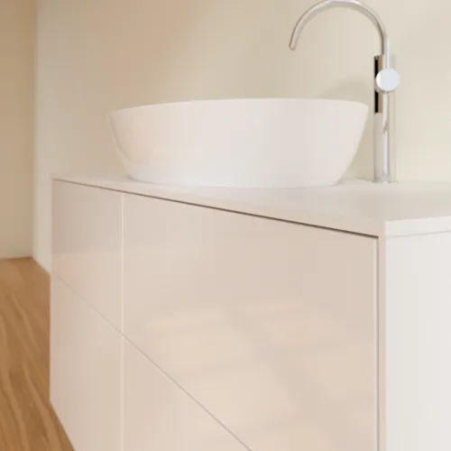 Obrázek VILLEROY BOCH Finion Vanity unit, with lighting, 4 pull-out compartments, 1200 x 603 x 501 mm, Glossy White Lacquer / Glass White Matt #G91100GF