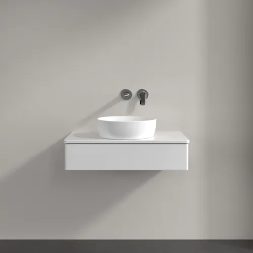 Bild von VILLEROY BOCH Antao Waschbeckenunterschrank, 1 Auszug, 800 x 190 x 500 mm, Front ohne Struktur, Glossy White Lacquer / Glossy White Lacquer #K08010GF