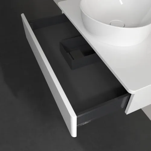 Bild von VILLEROY BOCH Antao Waschbeckenunterschrank, 1 Auszug, 800 x 190 x 500 mm, Front ohne Struktur, Glossy White Lacquer / Glossy White Lacquer #K08010GF