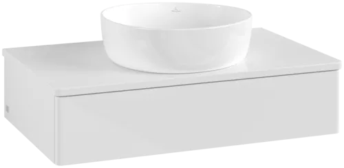 Bild von VILLEROY BOCH Antao Waschbeckenunterschrank, 1 Auszug, 800 x 190 x 500 mm, Front ohne Struktur, Glossy White Lacquer / Glossy White Lacquer #K08010GF