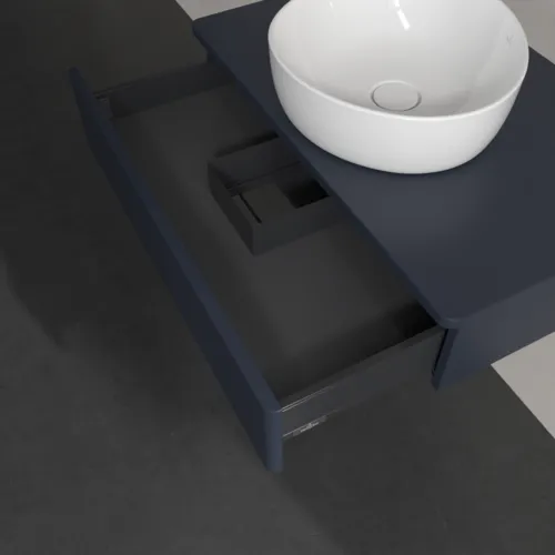 Bild von VILLEROY BOCH Antao Waschbeckenunterschrank, 1 Auszug, 800 x 190 x 500 mm, Front ohne Struktur, Midnight Blue Matt Lacquer / Midnight Blue Matt Lacquer #K08010HG