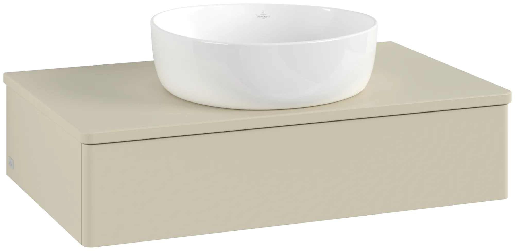 Bild von VILLEROY BOCH Antao Waschbeckenunterschrank, 1 Auszug, 800 x 190 x 500 mm, Front ohne Struktur, Silk Grey Matt Lacquer / Silk Grey Matt Lacquer #K08010HJ