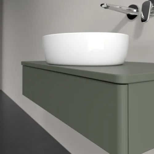 Bild von VILLEROY BOCH Antao Waschbeckenunterschrank, 1 Auszug, 800 x 190 x 500 mm, Front ohne Struktur, Leaf Green Matt Lacquer / Leaf Green Matt Lacquer #K08010HL