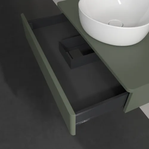 Bild von VILLEROY BOCH Antao Waschbeckenunterschrank, 1 Auszug, 800 x 190 x 500 mm, Front ohne Struktur, Leaf Green Matt Lacquer / Leaf Green Matt Lacquer #K08010HL