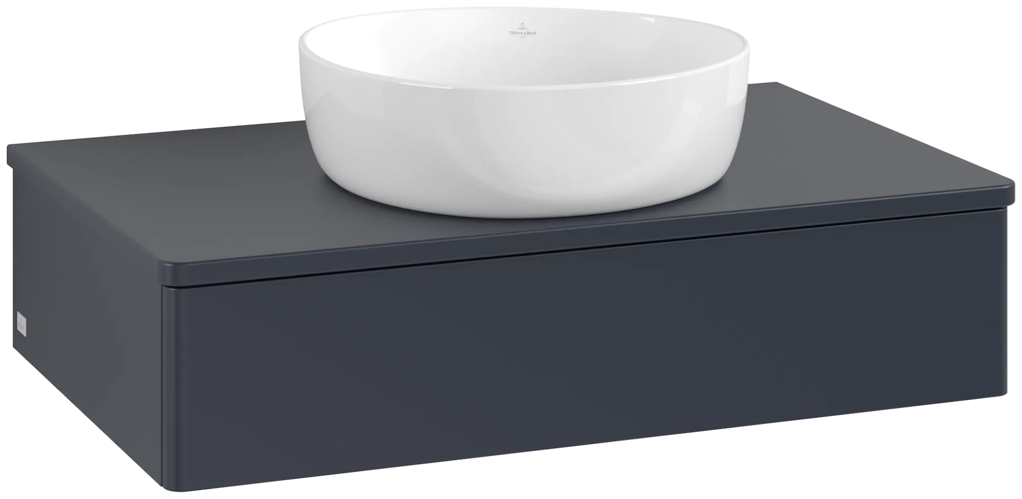 Bild von VILLEROY BOCH Antao Waschbeckenunterschrank, 1 Auszug, 800 x 190 x 500 mm, Front ohne Struktur, Midnight Blue Matt Lacquer / Midnight Blue Matt Lacquer #K08050HG