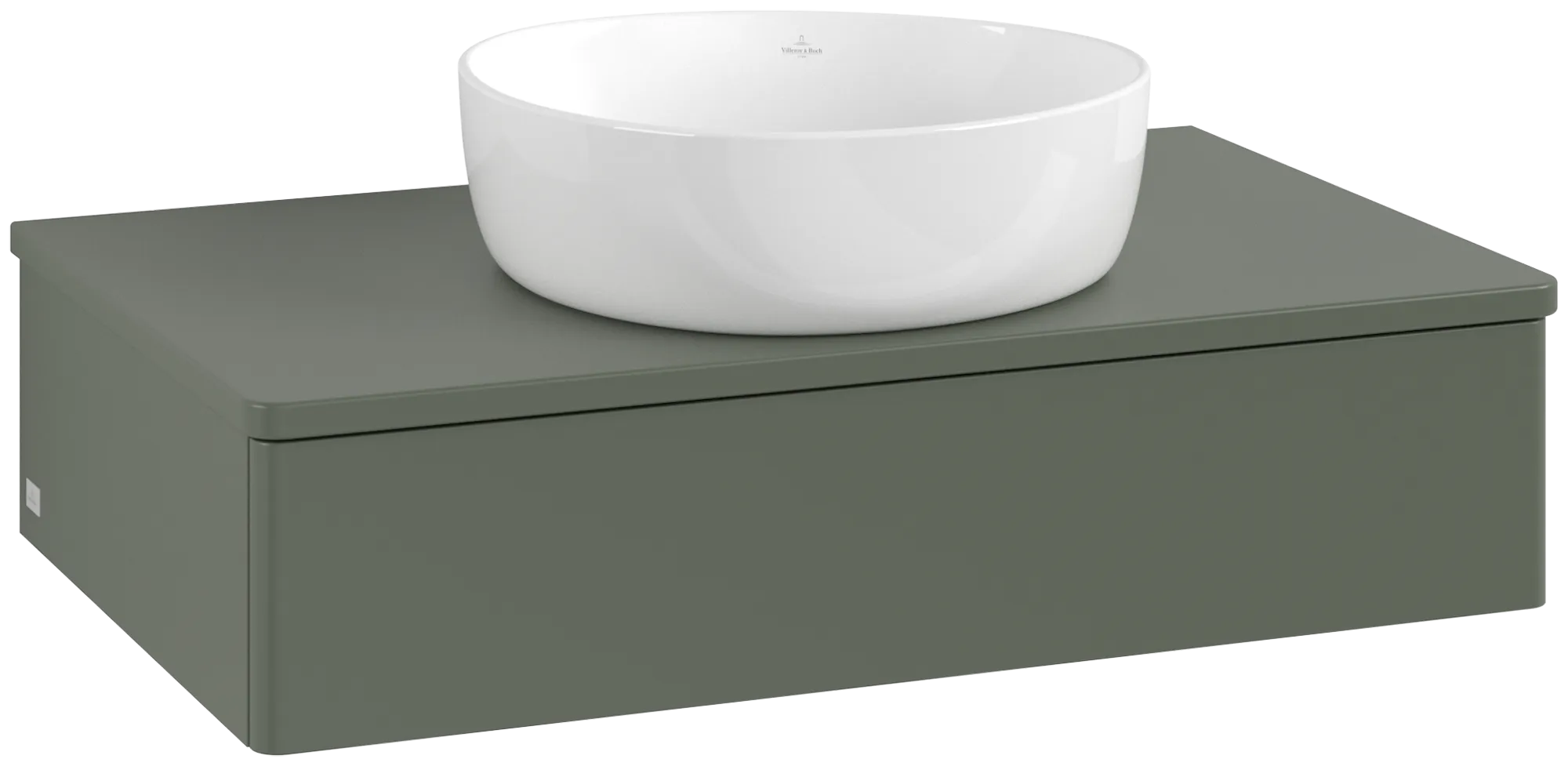 Bild von VILLEROY BOCH Antao Waschbeckenunterschrank, 1 Auszug, 800 x 190 x 500 mm, Front ohne Struktur, Leaf Green Matt Lacquer / Leaf Green Matt Lacquer #K08050HL