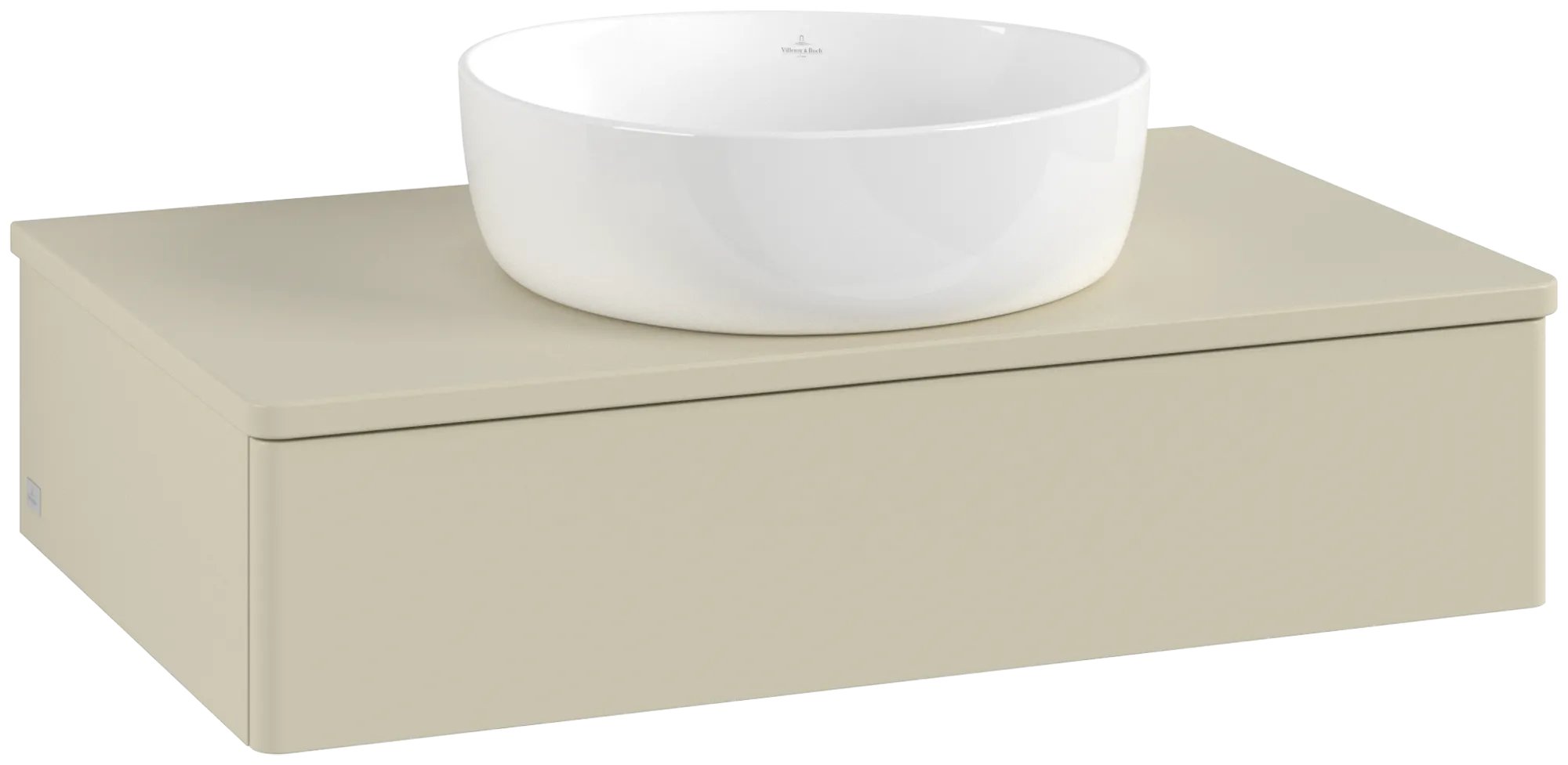 Bild von VILLEROY BOCH Antao Waschbeckenunterschrank, 1 Auszug, 800 x 190 x 500 mm, Front ohne Struktur, Silk Grey Matt Lacquer / Silk Grey Matt Lacquer #K08050HJ