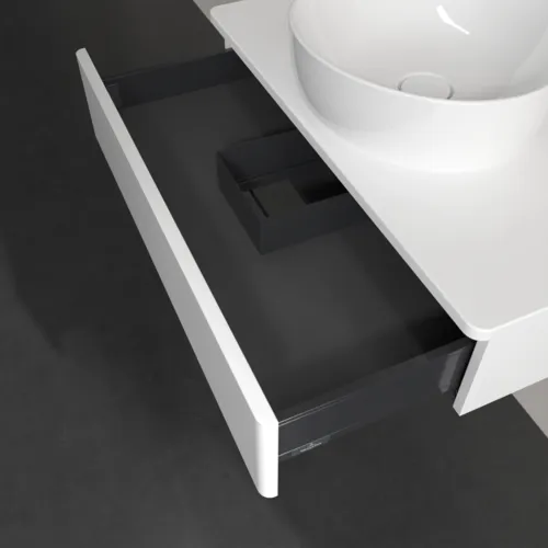 Bild von VILLEROY BOCH Antao Waschbeckenunterschrank, 1 Auszug, 800 x 190 x 500 mm, Front ohne Struktur, White Matt Lacquer / White Matt Lacquer #K08050MT
