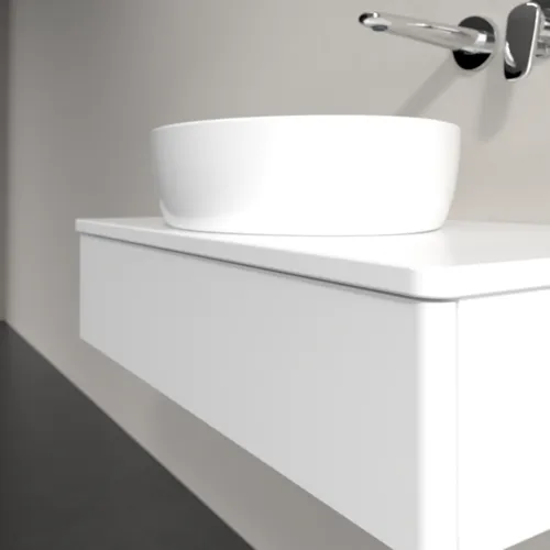 Bild von VILLEROY BOCH Antao Waschbeckenunterschrank, 1 Auszug, 800 x 190 x 500 mm, Front ohne Struktur, White Matt Lacquer / White Matt Lacquer #K08050MT