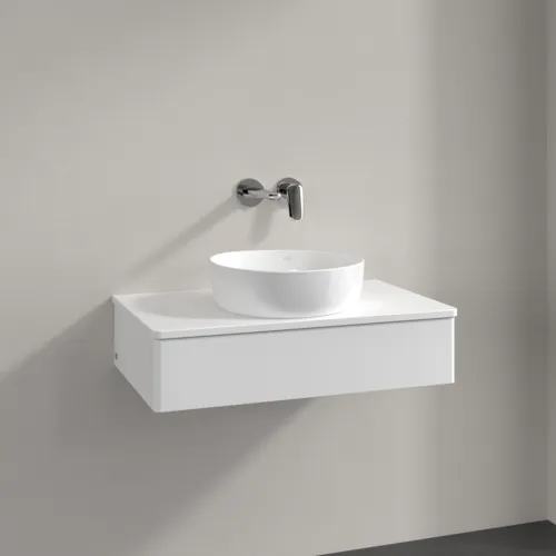 Bild von VILLEROY BOCH Antao Waschbeckenunterschrank, 1 Auszug, 800 x 190 x 500 mm, Front ohne Struktur, White Matt Lacquer / White Matt Lacquer #K08050MT