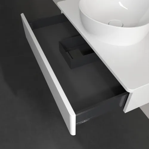 Bild von VILLEROY BOCH Antao Waschbeckenunterschrank, 1 Auszug, 800 x 190 x 500 mm, Front ohne Struktur, Glossy White Lacquer / Glossy White Lacquer #K08050GF