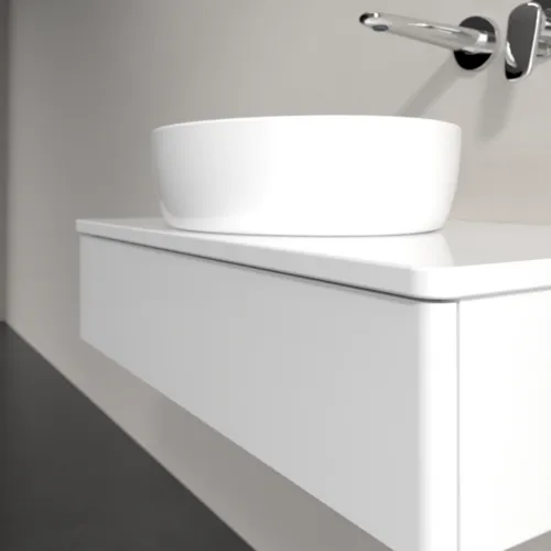 Bild von VILLEROY BOCH Antao Waschbeckenunterschrank, 1 Auszug, 800 x 190 x 500 mm, Front ohne Struktur, Glossy White Lacquer / Glossy White Lacquer #K08050GF