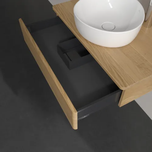Bild von VILLEROY BOCH Antao Waschbeckenunterschrank, 1 Auszug, 800 x 190 x 500 mm, Front ohne Struktur, Honey Oak / Honey Oak #K08051HN