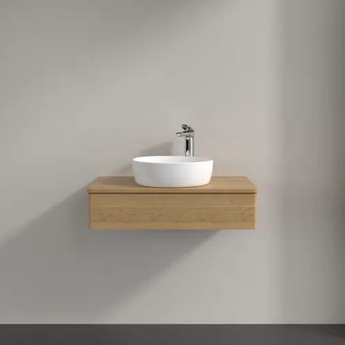 Bild von VILLEROY BOCH Antao Waschbeckenunterschrank, 1 Auszug, 800 x 190 x 500 mm, Front ohne Struktur, Honey Oak / Honey Oak #K08051HN