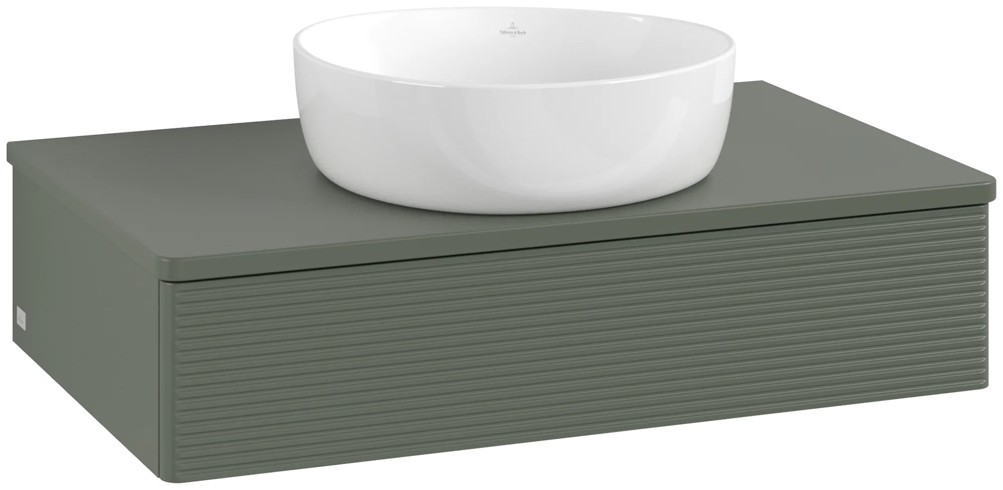 Bild von VILLEROY BOCH Antao Waschbeckenunterschrank, 1 Auszug, 800 x 190 x 500 mm, Front mit Struktur, Leaf Green Matt Lacquer / Leaf Green Matt Lacquer #K08110HL