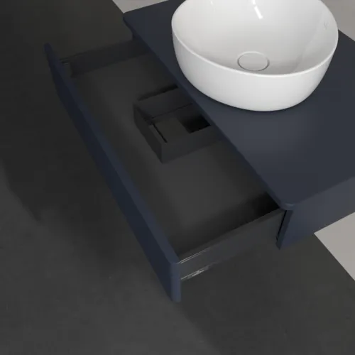 Bild von VILLEROY BOCH Antao Waschbeckenunterschrank, 1 Auszug, 800 x 190 x 500 mm, Front mit Struktur, Midnight Blue Matt Lacquer / Midnight Blue Matt Lacquer #K08110HG