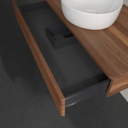 Bild von VILLEROY BOCH Antao Waschbeckenunterschrank, 1 Auszug, 1000 x 190 x 500 mm, Front mit Struktur, Warm Walnut / Warm Walnut #K09112HM