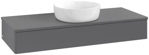 Bild von VILLEROY BOCH Antao Waschbeckenunterschrank, 1 Auszug, 1200 x 190 x 500 mm, Front ohne Struktur, Anthracite Matt Lacquer / Anthracite Matt Lacquer #K10010GK
