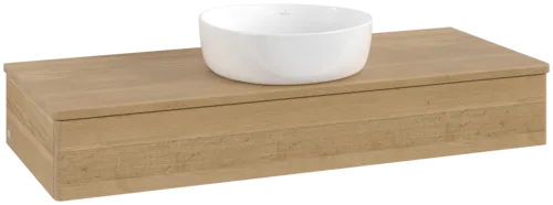 Bild von VILLEROY BOCH Antao Waschbeckenunterschrank, 1 Auszug, 1200 x 190 x 500 mm, Front ohne Struktur, Honey Oak / Honey Oak #K10011HN