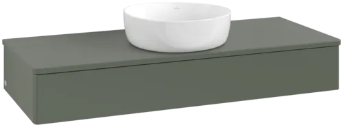 Bild von VILLEROY BOCH Antao Waschbeckenunterschrank, 1 Auszug, 1200 x 190 x 500 mm, Front ohne Struktur, Leaf Green Matt Lacquer / Leaf Green Matt Lacquer #K10050HL