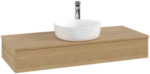 Bild von VILLEROY BOCH Antao Waschbeckenunterschrank, 1 Auszug, 1200 x 190 x 500 mm, Front ohne Struktur, Honey Oak / Honey Oak #K10051HN