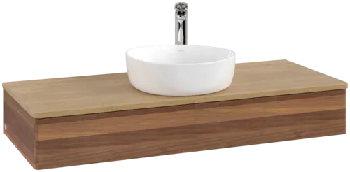 Bild von VILLEROY BOCH Antao Waschbeckenunterschrank, 1 Auszug, 1200 x 190 x 500 mm, Front ohne Struktur, Warm Walnut / Honey Oak #K10051HM