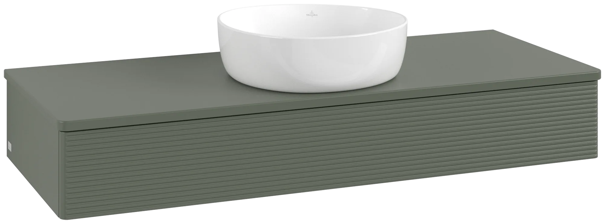Bild von VILLEROY BOCH Antao Waschbeckenunterschrank, 1 Auszug, 1200 x 190 x 500 mm, Front mit Struktur, Leaf Green Matt Lacquer / Leaf Green Matt Lacquer #K10150HL