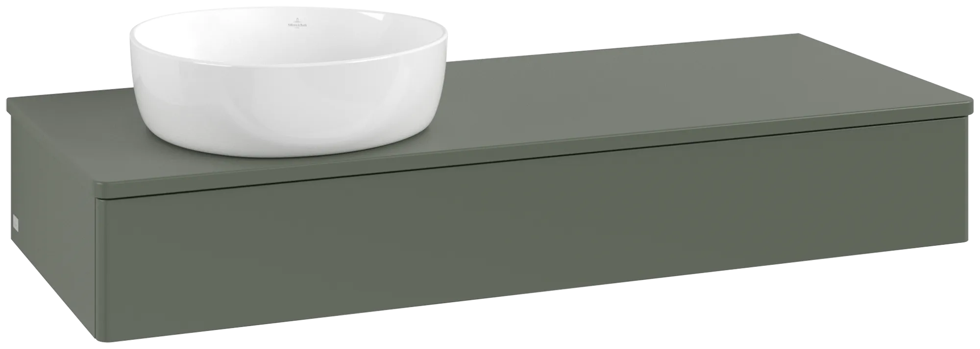 Bild von VILLEROY BOCH Antao Waschbeckenunterschrank, 1 Auszug, 1200 x 190 x 500 mm, Front ohne Struktur, Leaf Green Matt Lacquer / Leaf Green Matt Lacquer #K11010HL