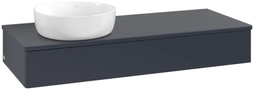 Bild von VILLEROY BOCH Antao Waschbeckenunterschrank, 1 Auszug, 1200 x 190 x 500 mm, Front ohne Struktur, Midnight Blue Matt Lacquer / Midnight Blue Matt Lacquer #K11010HG