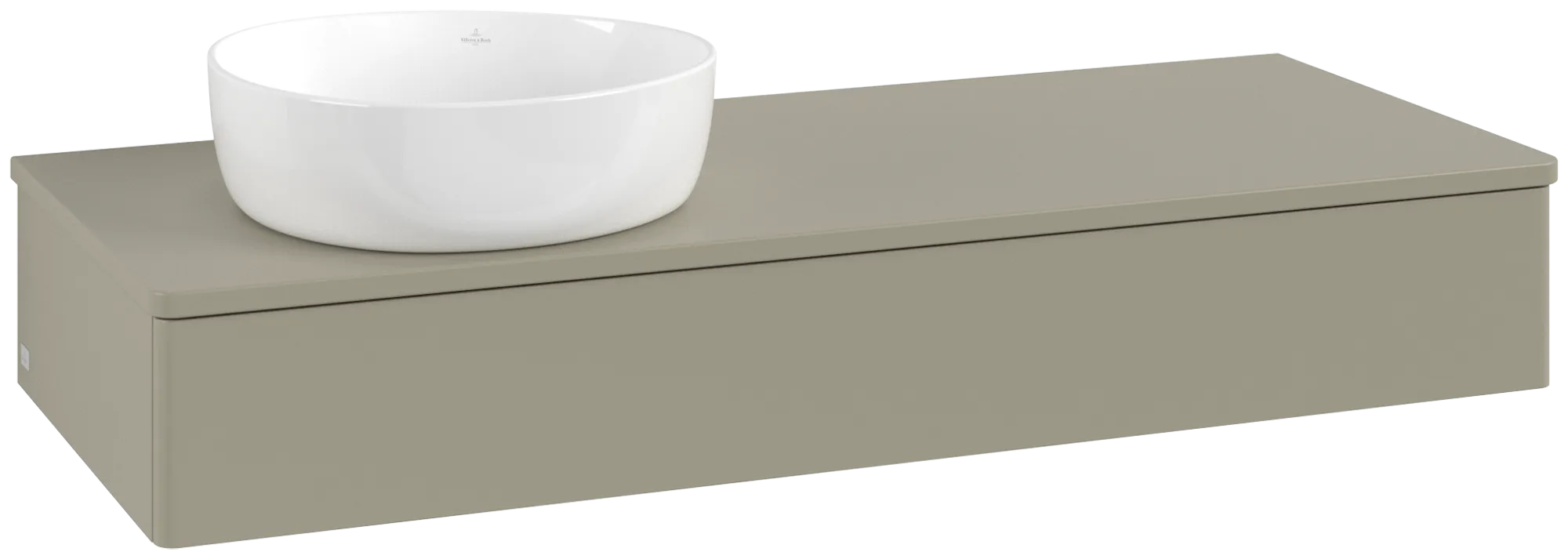 Bild von VILLEROY BOCH Antao Waschbeckenunterschrank, 1 Auszug, 1200 x 190 x 500 mm, Front ohne Struktur, Stone Grey Matt Lacquer / Stone Grey Matt Lacquer #K11050HK