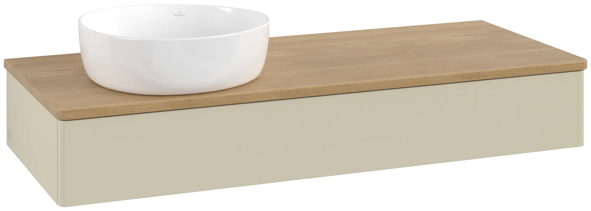 Bild von VILLEROY BOCH Antao Waschbeckenunterschrank, 1 Auszug, 1200 x 190 x 500 mm, Front ohne Struktur, Silk Grey Matt Lacquer / Honey Oak #K11011HJ