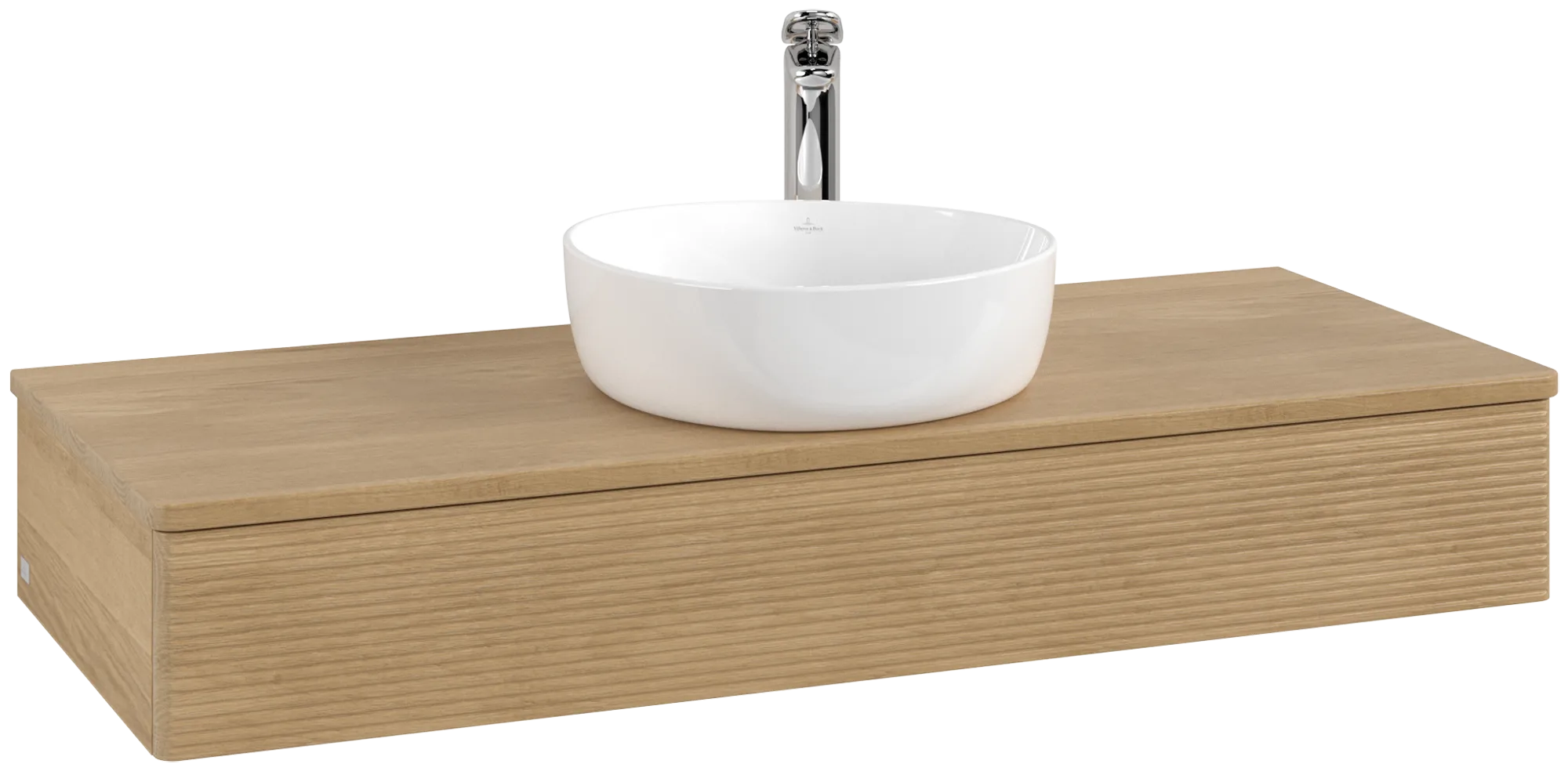 Bild von VILLEROY BOCH Antao Waschbeckenunterschrank, 1 Auszug, 1200 x 190 x 500 mm, Front mit Struktur, Honey Oak / Honey Oak #K10151HN