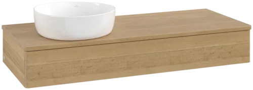 Bild von VILLEROY BOCH Antao Waschbeckenunterschrank, 1 Auszug, 1200 x 190 x 500 mm, Front ohne Struktur, Honey Oak / Honey Oak #K11011HN