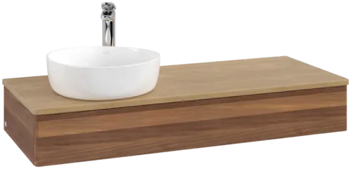 Bild von VILLEROY BOCH Antao Waschbeckenunterschrank, 1 Auszug, 1200 x 190 x 500 mm, Front ohne Struktur, Warm Walnut / Honey Oak #K11051HM