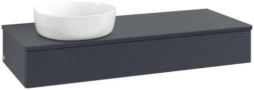 Bild von VILLEROY BOCH Antao Waschbeckenunterschrank, 1 Auszug, 1200 x 190 x 500 mm, Front mit Struktur, Midnight Blue Matt Lacquer / Midnight Blue Matt Lacquer #K11110HG