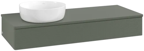 Bild von VILLEROY BOCH Antao Waschbeckenunterschrank, 1 Auszug, 1200 x 190 x 500 mm, Front mit Struktur, Leaf Green Matt Lacquer / Leaf Green Matt Lacquer #K11110HL