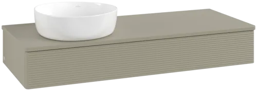 Bild von VILLEROY BOCH Antao Waschbeckenunterschrank, 1 Auszug, 1200 x 190 x 500 mm, Front mit Struktur, Stone Grey Matt Lacquer / Stone Grey Matt Lacquer #K11110HK