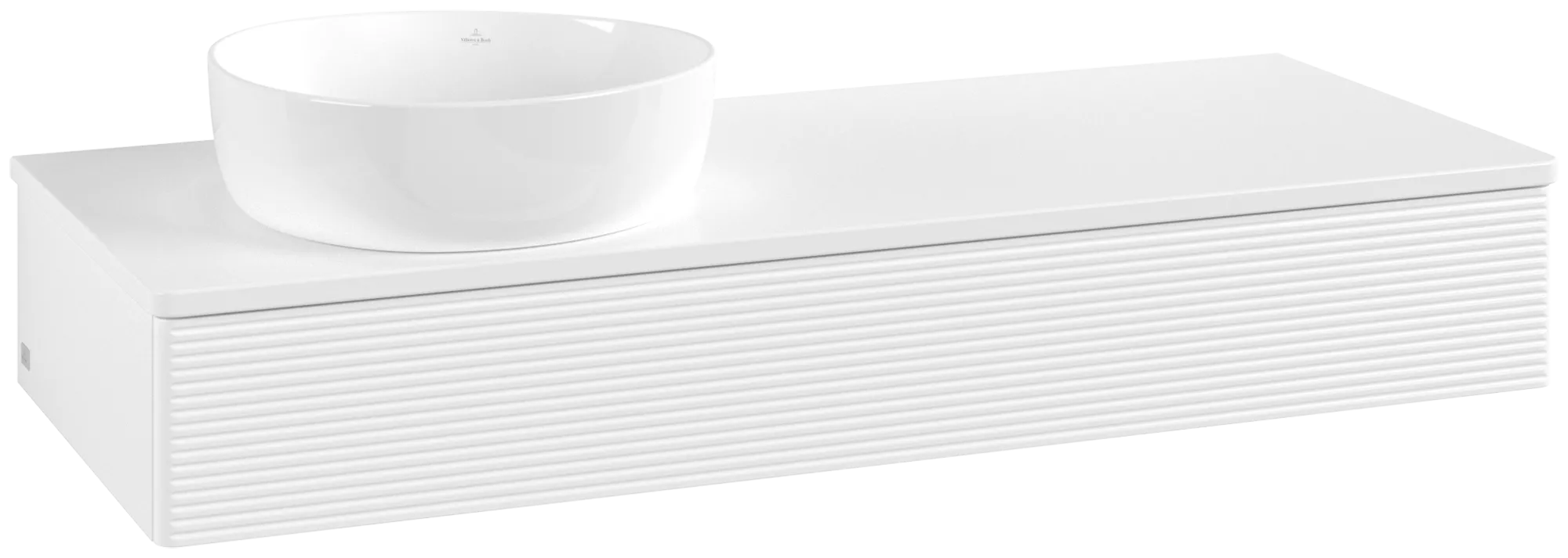 Bild von VILLEROY BOCH Antao Waschbeckenunterschrank, 1 Auszug, 1200 x 190 x 500 mm, Front mit Struktur, White Matt Lacquer / White Matt Lacquer #K11110MT