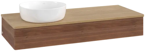Bild von VILLEROY BOCH Antao Waschbeckenunterschrank, 1 Auszug, 1200 x 190 x 500 mm, Front mit Struktur, Warm Walnut / Honey Oak #K11111HM