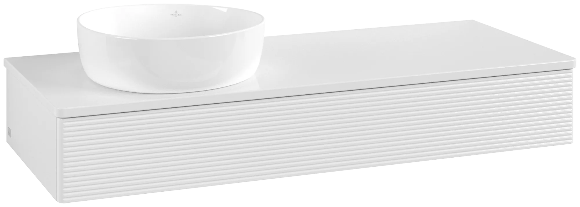 Bild von VILLEROY BOCH Antao Waschbeckenunterschrank, 1 Auszug, 1200 x 190 x 500 mm, Front mit Struktur, Glossy White Lacquer / Glossy White Lacquer #K11150GF