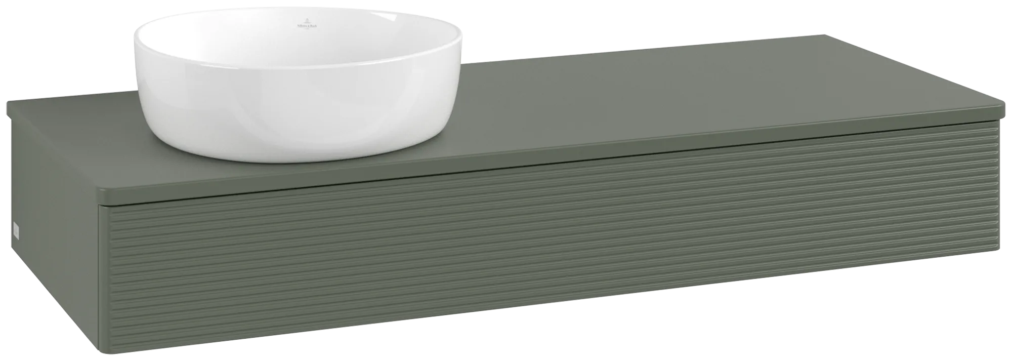 Bild von VILLEROY BOCH Antao Waschbeckenunterschrank, 1 Auszug, 1200 x 190 x 500 mm, Front mit Struktur, Leaf Green Matt Lacquer / Leaf Green Matt Lacquer #K11150HL