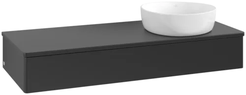 Bild von VILLEROY BOCH Antao Waschbeckenunterschrank, 1 Auszug, 1200 x 190 x 500 mm, Front ohne Struktur, Black Matt Lacquer / Black Matt Lacquer #K12010PD