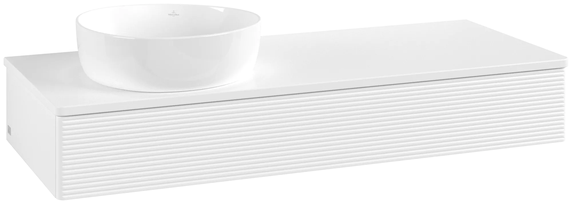 Bild von VILLEROY BOCH Antao Waschbeckenunterschrank, 1 Auszug, 1200 x 190 x 500 mm, Front mit Struktur, White Matt Lacquer / White Matt Lacquer #K11150MT