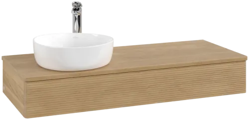 Bild von VILLEROY BOCH Antao Waschbeckenunterschrank, 1 Auszug, 1200 x 190 x 500 mm, Front mit Struktur, Honey Oak / Honey Oak #K11151HN