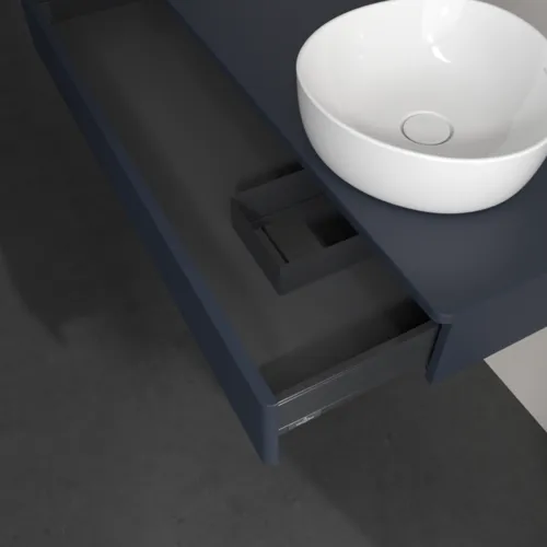 Obrázek VILLEROY BOCH Antao Vanity unit, 1 pull-out compartment, 1200 x 190 x 500 mm, Front with grain texture, Midnight Blue Matt Lacquer / Midnight Blue Matt Lacquer #K12110HG