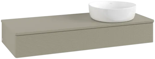 Bild von VILLEROY BOCH Antao Waschbeckenunterschrank, 1 Auszug, 1200 x 190 x 500 mm, Front mit Struktur, Stone Grey Matt Lacquer / Stone Grey Matt Lacquer #K12110HK