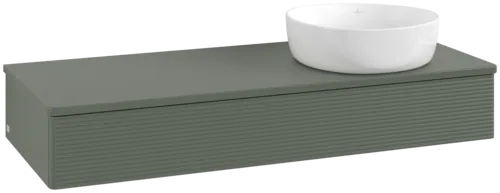 Bild von VILLEROY BOCH Antao Waschbeckenunterschrank, 1 Auszug, 1200 x 190 x 500 mm, Front mit Struktur, Leaf Green Matt Lacquer / Leaf Green Matt Lacquer #K12110HL